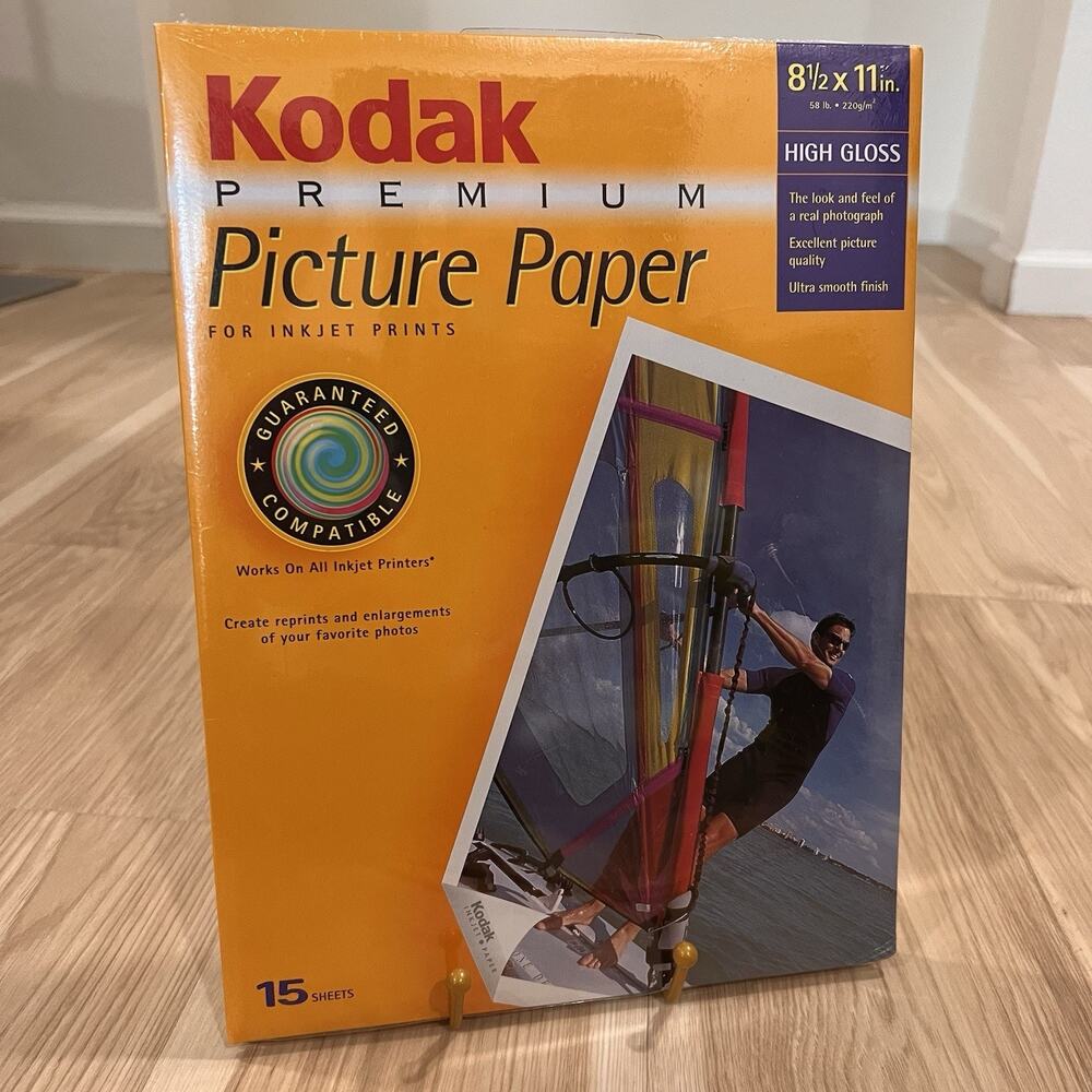 29 Sheets Kodak Premium Picture Photo Paper 8.5 x11” High Gloss Inkjet Printer